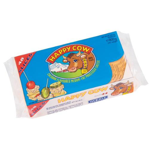 HAPPY COW SLICE CHEESE REGULAR 800G