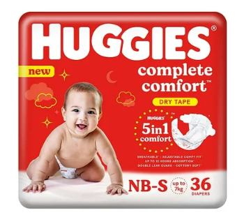 HUGGIES DIAPERS NB-S 36'S