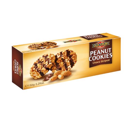 QUICKBURY COOKIE CHOCOSTRIPEDPEANUT 150G