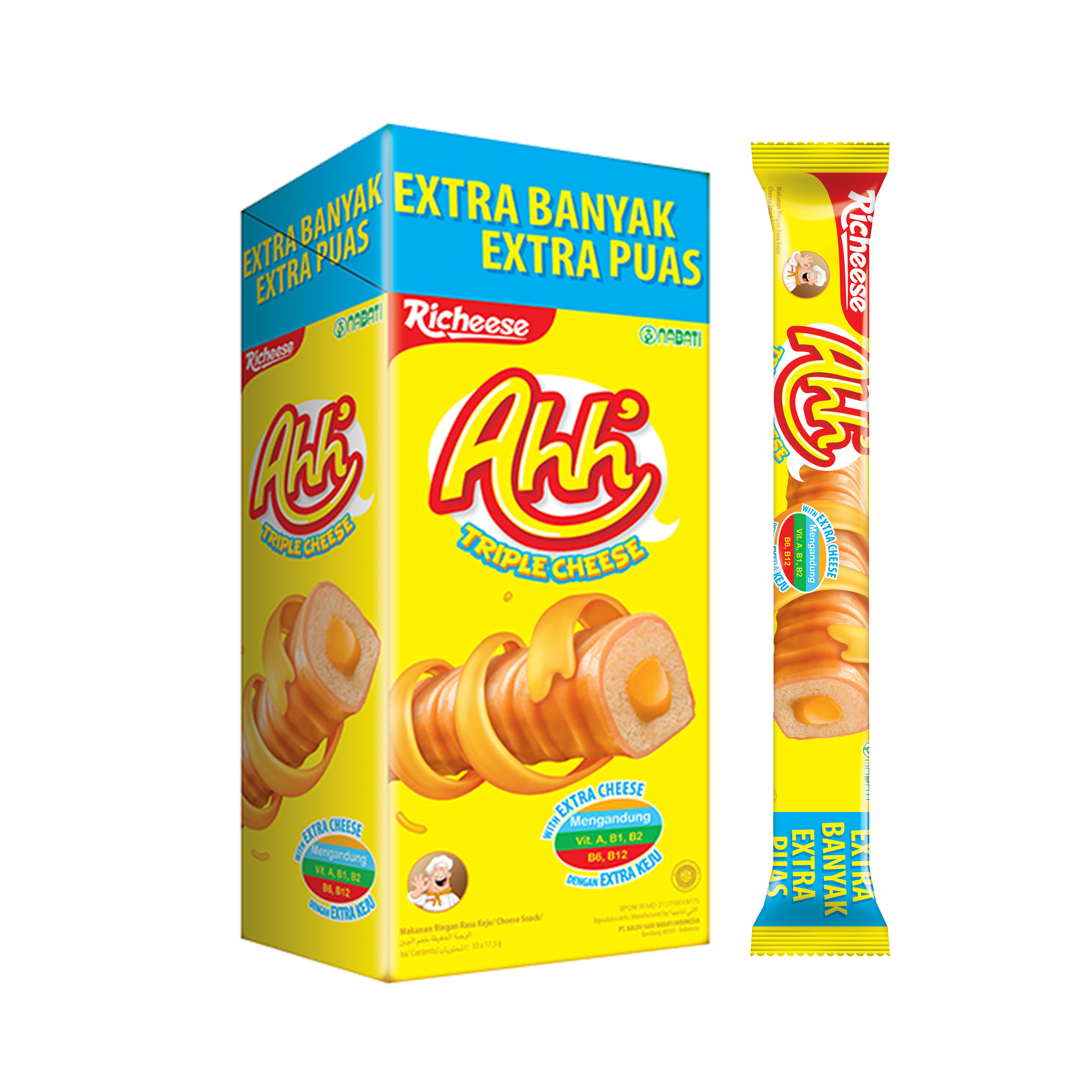 NABATI RICHEESE CORNSTICK CHEESE 14G 9G