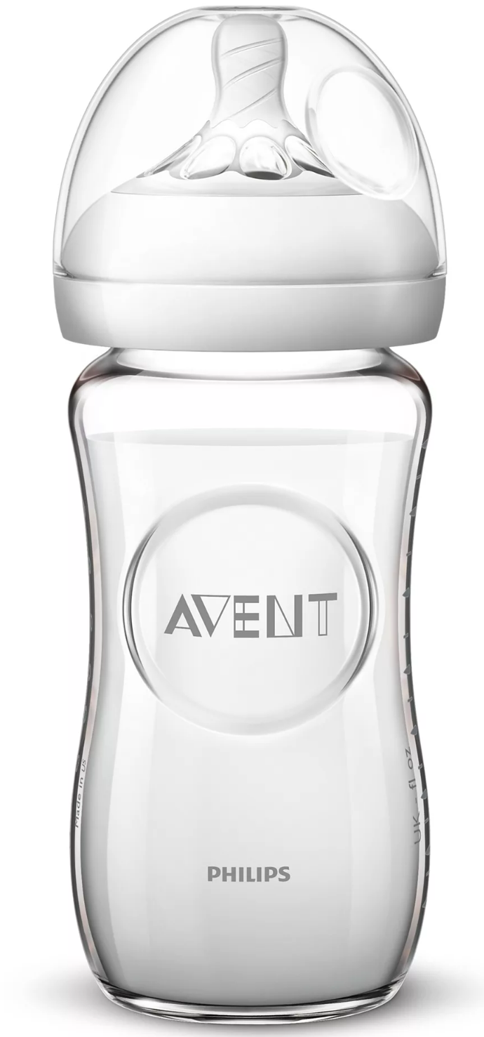 AVENT BOTTLE 240ML 80ZGLASS SCF673 13-HI