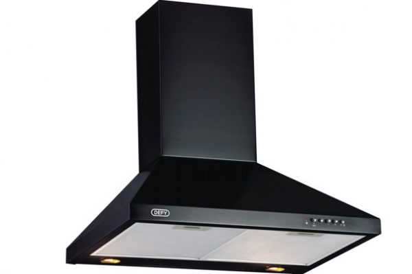 DEFY COOKERHOOD 600CHIMNEY BLACK DCH310