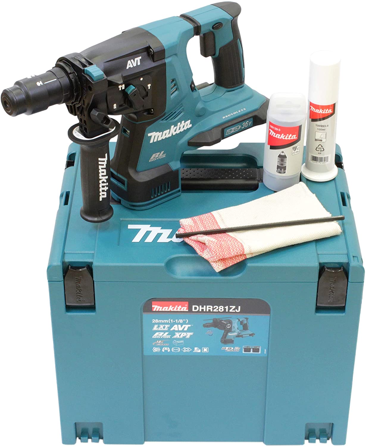 MAKITA DC HAMMER 18VX2 BL 28MM DHR281ZJ